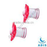 Cute Pretty Girls Red Flower Shape Tranparent Glass Ear Plugs thumbnail-5