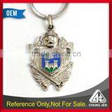 China Professional Factory 3D embossed shield design keychain