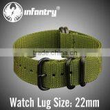 Infantry Luxury Zulu 22mm Army Green Nylon Watch Bands thumbnail-3