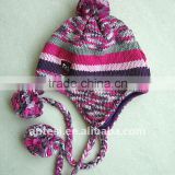 100% acrylic children jacquard knitted hat