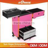 Premium Professional PVC Rolling Makeup Case With Cosmetic Drawer thumbnail-5