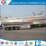China 40tons 3 Axle 50CBM Aluminium Alloy Fuel Tank Trailer for Sale thumbnail-2