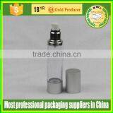 China Man Face Lotion Airless Pump Bottle 30ml 50ml Silver Bottle thumbnail-5