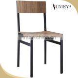 Hotel Furniture Dining Room Restaurant Chair Steel Frame Bended Plywood Wood Design Dining Chair thumbnail-5