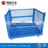 Heavy Duty Four Way Entry Galvanized Wire Mesh Container Stackable Wire Mesh Pallet Cages for Storage thumbnail-3