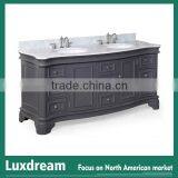 72'' Stunning Classic Bathroom Vanities With Two Undermount Sinks