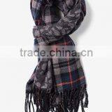 2016 Finest Fashion Rectangle Tartan 100% Acrylic Scarf With Tassels thumbnail-1