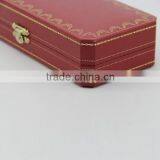 Elegant Marsala Leather Jewelry Box With Buckle Lock and Exquisite Gold Embroider thumbnail-4