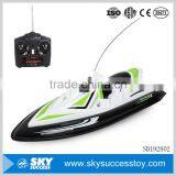 China high standard production radio control green toy boat for kids