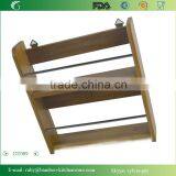 DT009/Decorative Kitchen Bamboo 2-Tier Spice Utensil Rack Wall Hanging Rack thumbnail-4