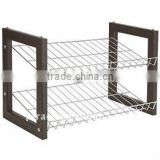 Two layers standing shoes cabinet rack shelf PFRACK9802