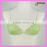 wholesale newest products crochet lastest Tropical swimming bra for outside beach underwear