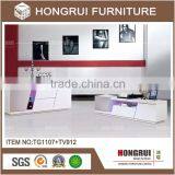 Home Designs Furniture Wood Living Room Lcd Stand Design White Lacquer Tv Stand Cabinet thumbnail-2