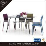 Hot Sale Cheap Clear Glass Dining Table 4 Chairs Set thumbnail-1