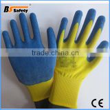BSSAFETY Blue Latex Wrinkle Coating Cut Resistant Gloves