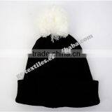 New Product China Manufacturer OEM CUSTOM LOGO Winter Fur Pompons Women Fashion Acrylic Beanie Hat and Cap thumbnail-3