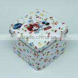 Wholesale High Quality With 4C Color Printing Square Cookie Packaging Tin Box