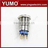 ABS19S-P11-E 19mm Ring LED Lamp Green Metal Push Button thumbnail-2