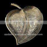 New Design Silver-Plated Leaf Shaped Decorative Gift Item Silver Plated Dish thumbnail-1