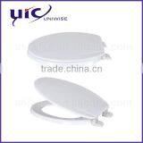 White Mould Wood Toilet Seat Cover, MDF Molded Toilet Seat Cover in Enlongated, Wood Toilet Seats Elongated thumbnail-1