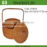 Rattan Basket Set of 3 With Layer