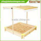 Outdoor Sandbox With Canopy, Kids Sandpit With Cover, Wooden Sandpit thumbnail-1