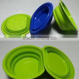 Portable outdoor travel wash basin wash vegetables fruits and vegetables silicone collapsible wash basin