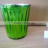 green color Eco-friendly Colored Electroplated Glass Jars Bulk Wholesale Mercury For Candle in different size