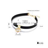 Gothic Choker Necklace For Women Hollow Heart Pendant With Smooth Flannel thumbnail-2