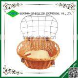 Wire Lidded Wicker Cheap Pet Bike Basket thumbnail-3