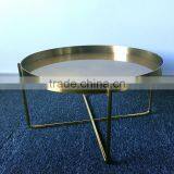 New Product Hotel Articles Metal Brass Brush Stainless Steel Coffee Table