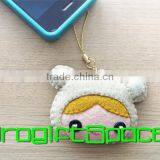 2017 Cell Phone Charm Felt Keychain Made in China