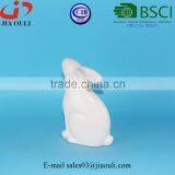 BSCI Audit Factory EASTER Bunny Glazed White Ceramic Rabbit Figurines, Decorative Easter Bunnies thumbnail-3