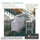 9172 Popular Outdoor Furniture Portable Rattan Bar Furniture With Bar Table and Stools thumbnail-1