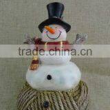 Wholesale Christmas Decorative Resin Snowman With Led Light thumbnail-2