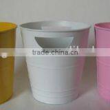 Colourful Circular Hollow Iron Flowerpot/Garden Planter thumbnail-1