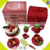 Wholesale Baby Wooden Birthday Cake Set Toy, Top Fashion Kids Wooden Chocolate Cake, Funny Wooden Birthday Cake Set Toy W10B101 thumbnail-2