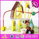 New Design Bead Maze Wooden Kids Roller Coaster Toy for Education W11B141-S thumbnail-6
