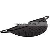 Kitchen Utensils Silicone Colorful Flat Strainer With Antiskid Handle Pot Cover Pan Lid thumbnail-2