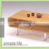 High Quality Living Room Furniture Side Modern Wooden Glass Coffee Table thumbnail-2