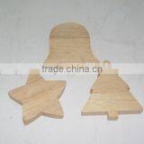 Rubber Wood Bell Shape Cutting Board , Star Shape Board , Tree Shape Board thumbnail-1