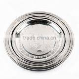 Guangdong Factory Stainless Steel Round Mess Tray for Wedding Tray Decoration thumbnail-3