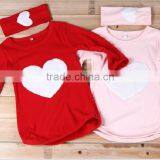 3PCS/SET Pants Kids Children's Baby Clothing Set Hat Girl Girls Leggings Winter Clothes Autumn Warm Cloth Suits Heart Design thumbnail-3