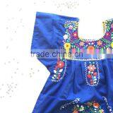 2016 Boho Hand Embroidery Design Cotton Dress For Baby Gril Kids Children Frock Dresses HSD5471 thumbnail-4