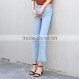 2017 New Fashion Flared Style Denim Jean Trousers For Girls thumbnail-4
