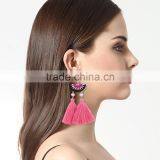 Bohemian Ethnic Jewelry Embroidery Tassel Dangle Earrings thumbnail-3