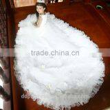 High Quality Lovely Lace Flower Girl Dress for Wedding Trailing White Wedding Gown thumbnail-4