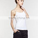 Classic Sexy Plain White Stringer Vest thumbnail-3