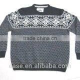 Deep Blue Cheap Intarsia Pullover Man Sweater Design thumbnail-2