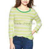WOMENS STRIPED LONG SLEEVE T SHIRT WITH CONTRAST RIB thumbnail-1